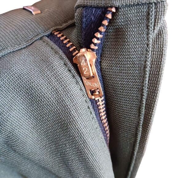 44x30 Vintage Work Pants 44 Men's Green Unitog Mechanic 1970's Union Made USA - Picture 5 of 6